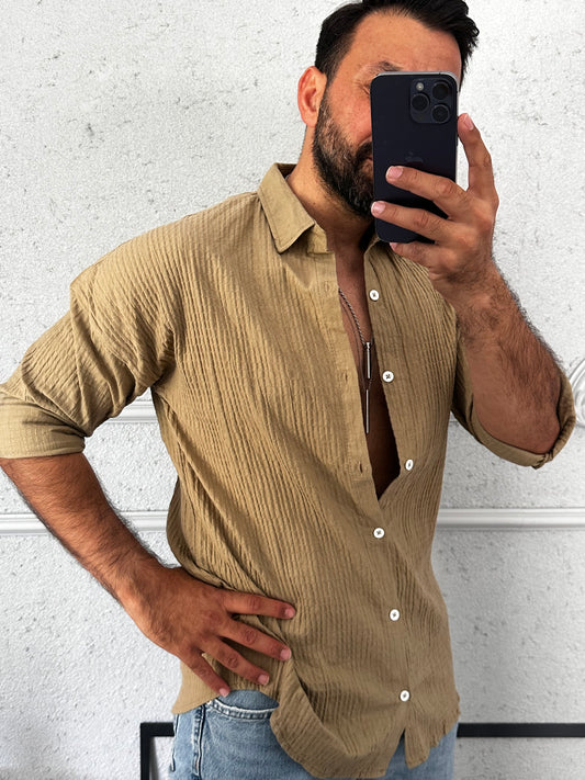 müslin kumaş yumuşacık gömlek