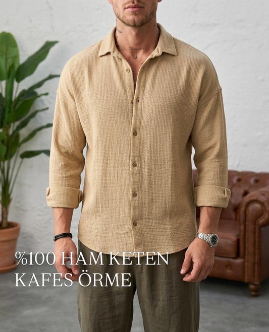 Ham keten gömlek
