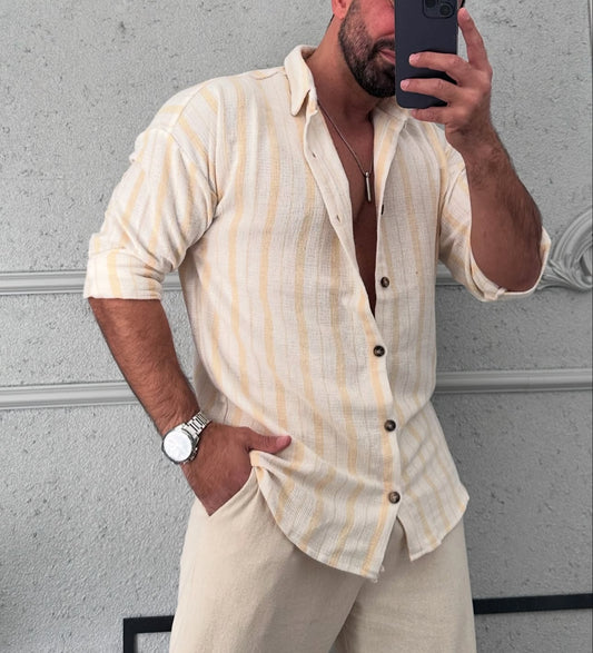 A03-PAMUK ÇİZGİLİ GÖMLEK