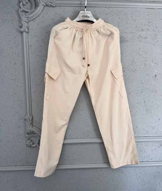 GABARDİN KARGO CEPLİ BAGGY PANTOLON